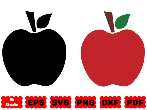 A Simple Apple SVG Design for Crafts and Commercial Graphics