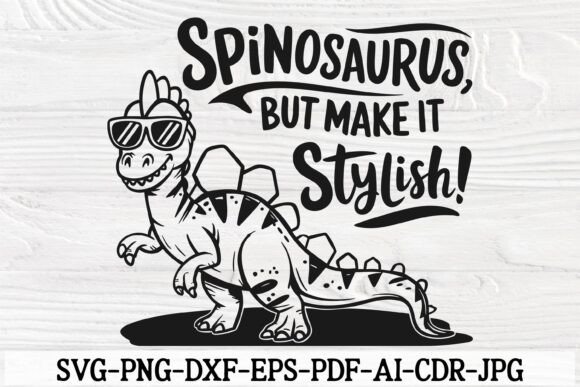 Assessing a Stylish Spinosaurus SVG for Client Design Projects