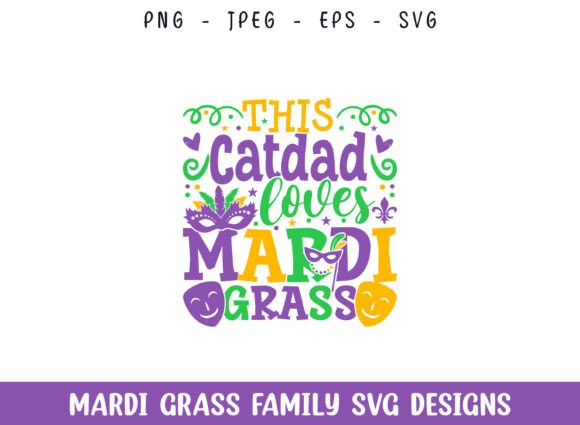 Cat Dad Loves Mardi Grass: A Festive Craft Graphic Review