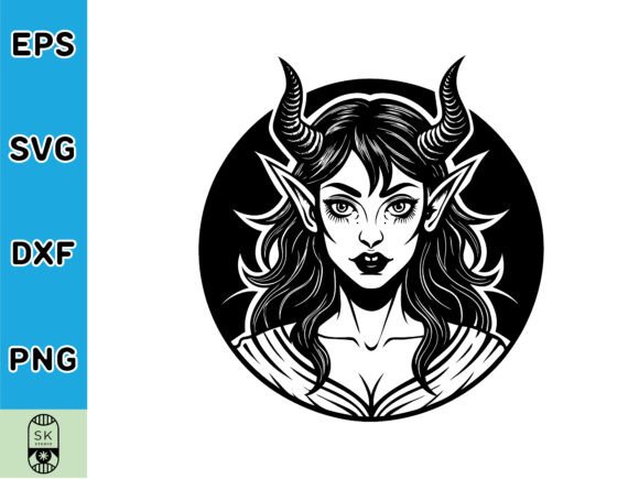 Devil Demon Girl SVG: A Bold Graphics Choice for Crafts