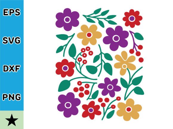Floral Retro Abstract SVG: A Versatile Graphics Asset for Crafts
