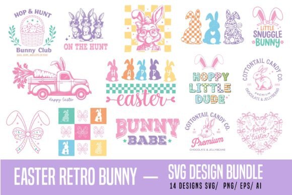 Retro Bunny Easter Graphics: A Craft Brand's Seasonal Secret